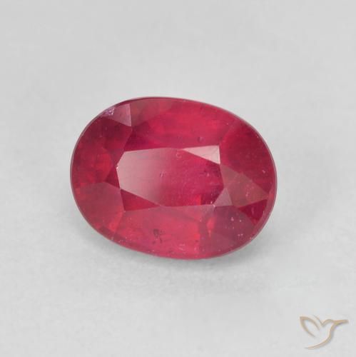 Rubí Rojo mermelada natural de 2.16 ct, Ovalada, VS