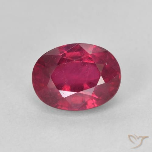 2.38ct Natural Medium Dark-Red Rubí, Ovalada, VS