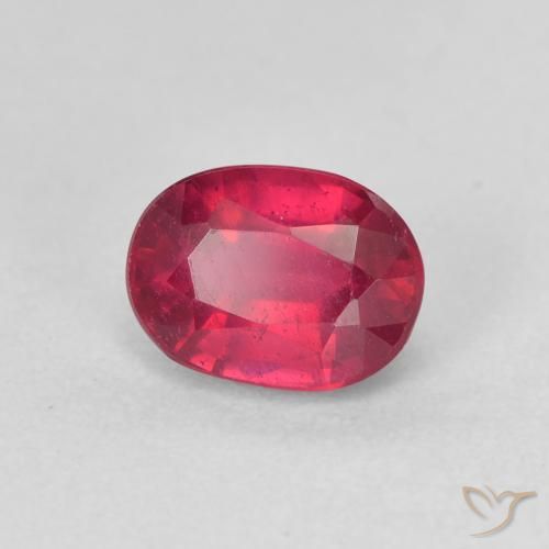 Rubí Rojo rosado natural de 1.51 ct, Ovalada, VS