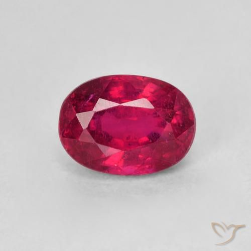 1.43ct Natural Rosado rojizo intenso Rubí, Ovalada, VS