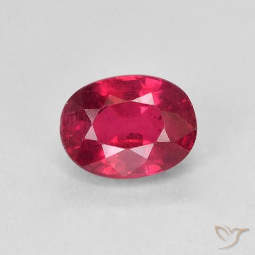 1.50ct Natural Rojo medio Rubí, Ovalada, VS