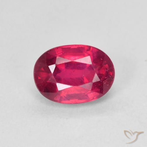 1.38ct Natural Medium Dark-Red Rubí, Ovalada, VS