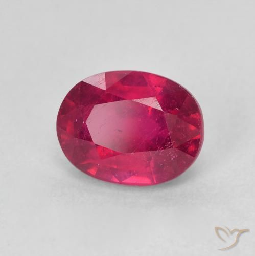 2.00ct Natural Medium Dark-Red Rubí, Ovalada, VS