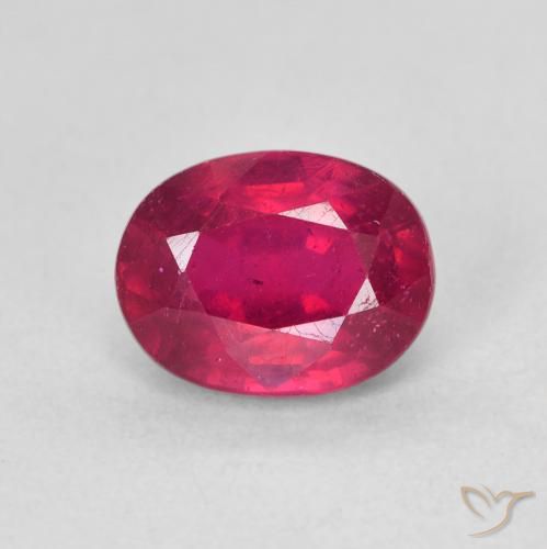 Rubí Medium Dark-Red natural de 2.00 ct, Ovalada, VS