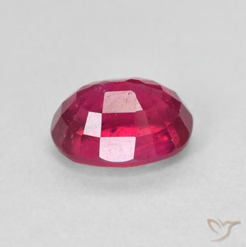 Rubí Medium Dark-Red natural de 2.00 ct, Ovalada, VS