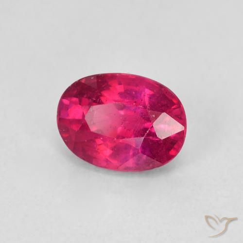 Rubí Rojo claro natural de 1.23 ct, Ovalada, VS