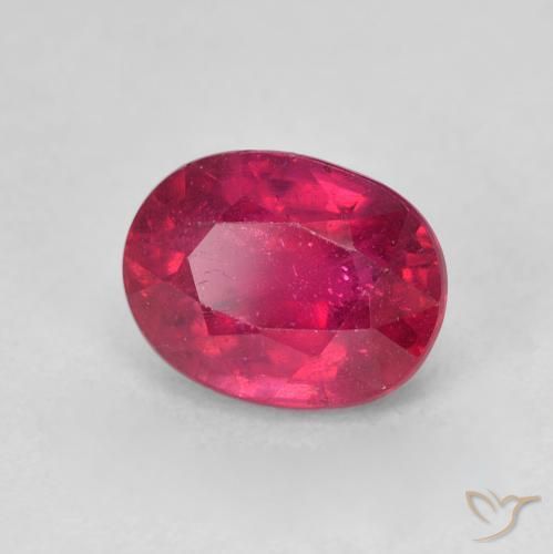 Rubí Rojo claro natural de 2.38 ct, Ovalada, VS
