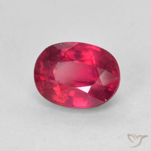 Rubí Carmesí intenso natural de 2.17 ct, Ovalada, VS