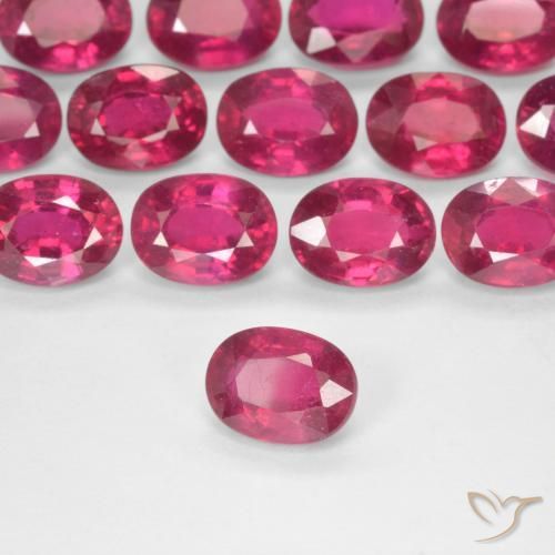 Rubí Rojo claro natural de 1.89 ct, Ovalada, VS