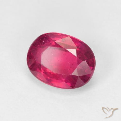 Rubí Rojo claro natural de 2.04 ct, Ovalada, VS