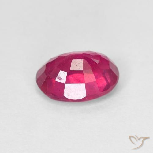 Rubí Rojo claro natural de 1.54 ct, Ovalada, VS