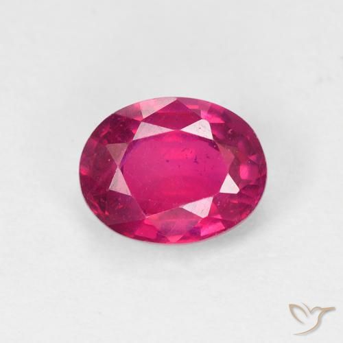 1.60ct Natural Rojo claro Rubí, Ovalada, VS