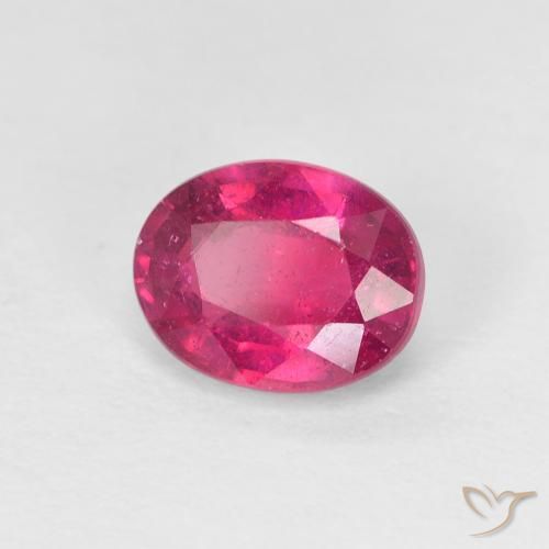 Rubí Rojo claro natural de 1.56 ct, Ovalada, VS