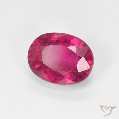 Rubí Rojo claro natural de 1.88 ct, Ovalada, VS