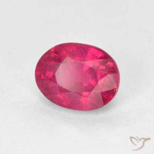 Rubí Rojo claro natural de 1.87 ct, Ovalada, VS