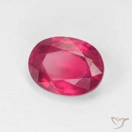 Rubí Rojo claro natural de 1.94 ct, Ovalada, VS