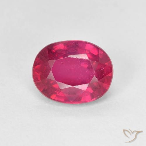 1.86ct Natural Rojo claro Rubí, Ovalada, VS