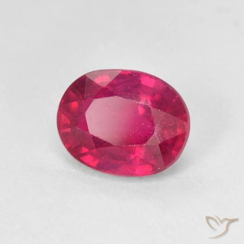 Rubí Rojo claro natural de 1.86 ct, Ovalada, VS
