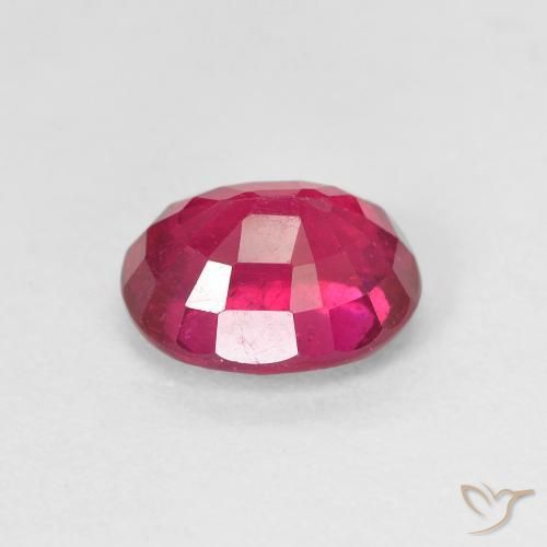 Rubí Rojo claro natural de 1.86 ct, Ovalada, VS