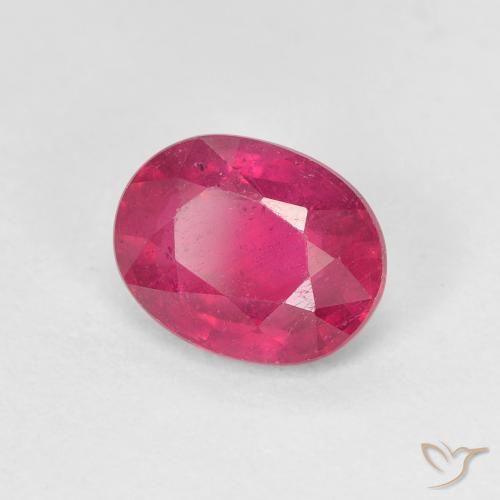 Rubí Rojo claro natural de 1.80 ct, Ovalada, VS