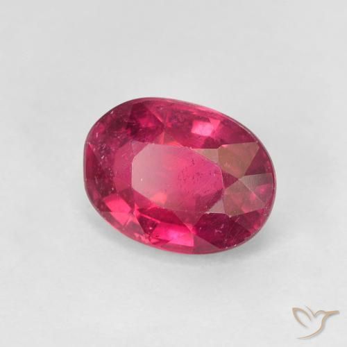 Rubí Rojo claro natural de 1.85 ct, Ovalada, VS