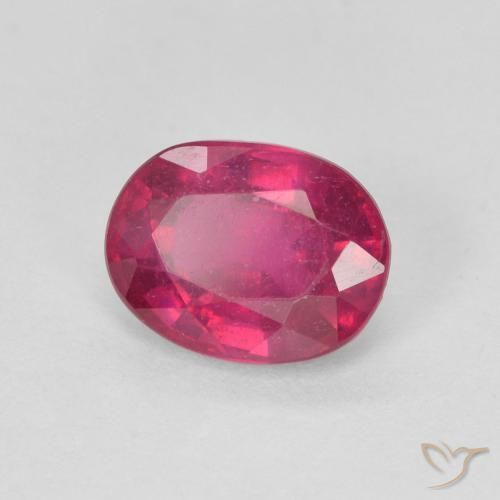 Rubí Rojo claro natural de 1.57 ct, Ovalada, VS-SI