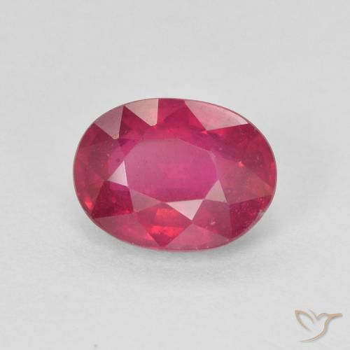 Rubí Rojo claro natural de 1.84 ct, Ovalada, VS-SI