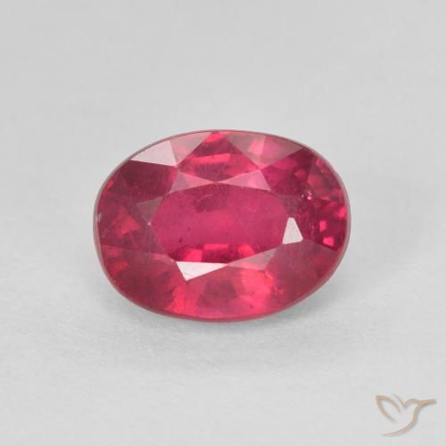 Rubí Rojo claro natural de 1.94 ct, Ovalada, VS-SI