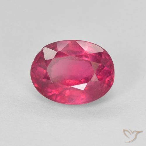 Rubí Rojo claro natural de 1.86 ct, Ovalada, VS-SI