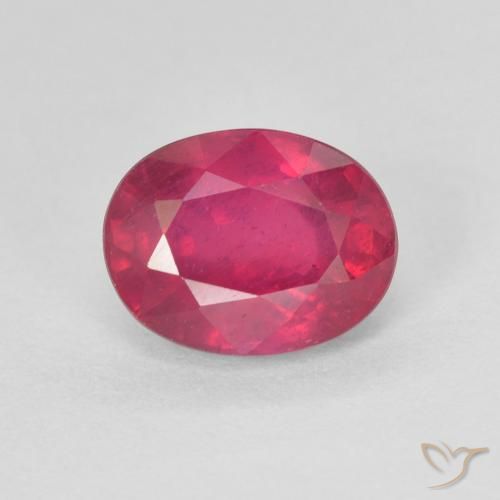 1.98ct Natural Rojo claro Rubí, Ovalada, VS