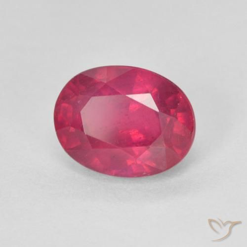 Rubí Rojo claro natural de 1.98 ct, Ovalada, VS