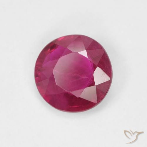 Rubí Rojo claro natural de 0.69 ct, Redondo, VS