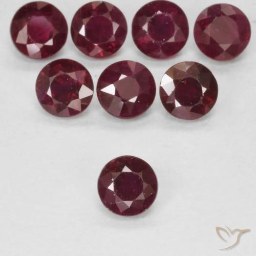 0.31ct Natural Rojo oscuro Rubí, Redondo, VS