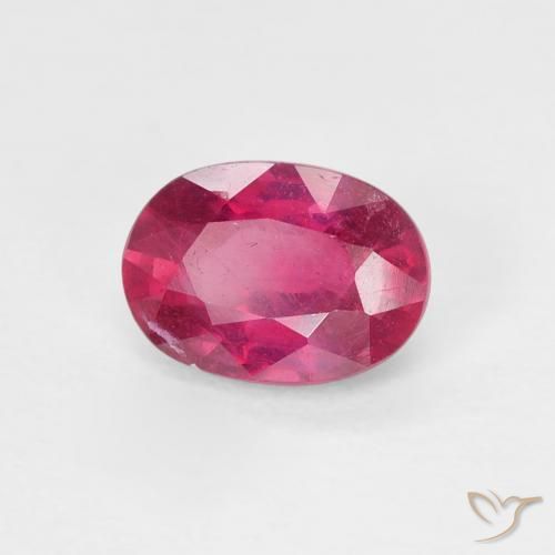 Rubí Rojo claro natural de 1.15 ct, Ovalada, VS