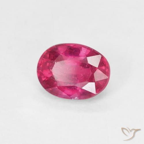 Rubí Rojo claro natural de 1.05 ct, Ovalada, VS