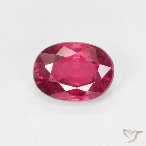 1.32ct Natural Medium Dark-Red Rubí, Ovalada, VS