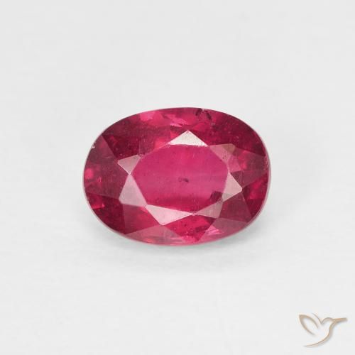 1.08ct Natural Medium Dark-Red Rubí, Ovalada, VS