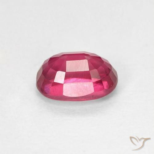 Rubí Rosado rojizo intenso natural de 1.26 ct, Ovalada, VS