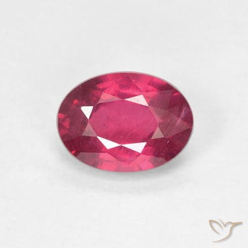 1.19ct Natural Medium Dark-Red Rubí, Ovalada, VS