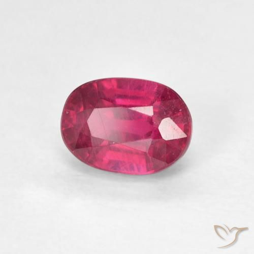 Rubí Rojo claro natural de 1.30 ct, Ovalada, VS