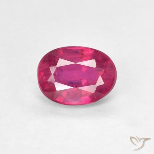 1.10ct Natural Rojo claro Rubí, Ovalada, VS