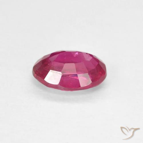 Rubí Rojo claro natural de 0.96 ct, Ovalada, VS