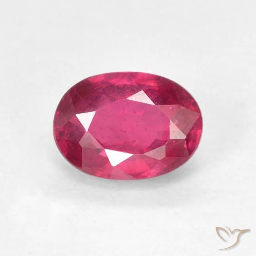 1.27ct Natural Rojo rosado Rubí, Ovalada, VS