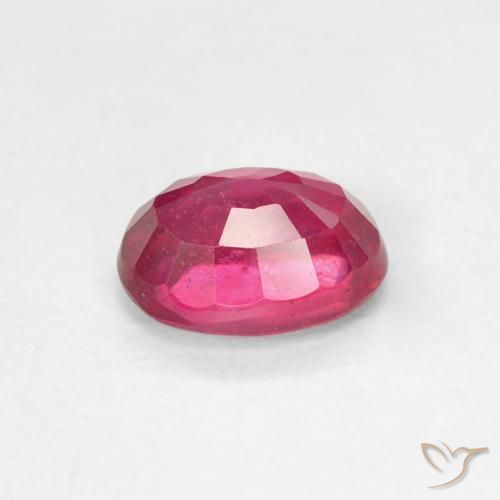 Rubí Rojo rosado natural de 1.27 ct, Ovalada, VS