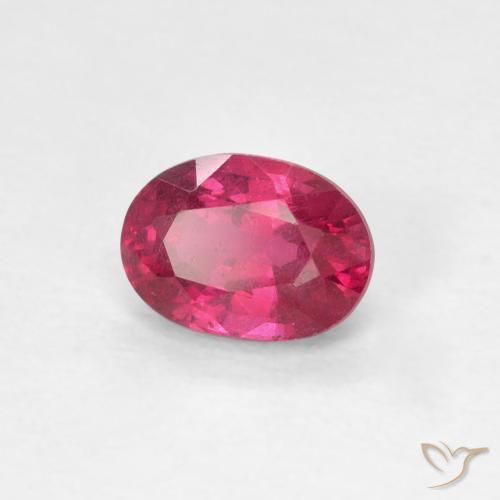 Rubí Rojo rosado natural de 1.10 ct, Ovalada, VS