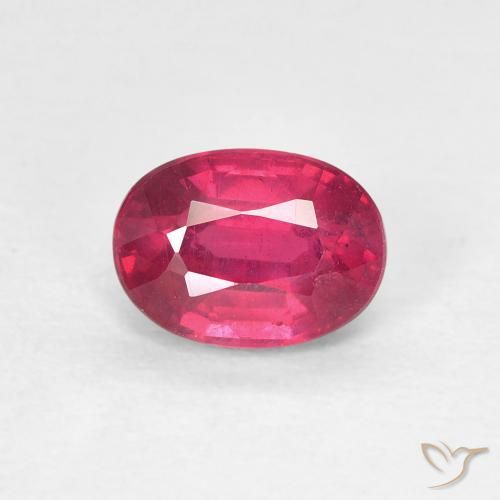 1.29ct Natural Rosado rojizo intenso Rubí, Ovalada, VS