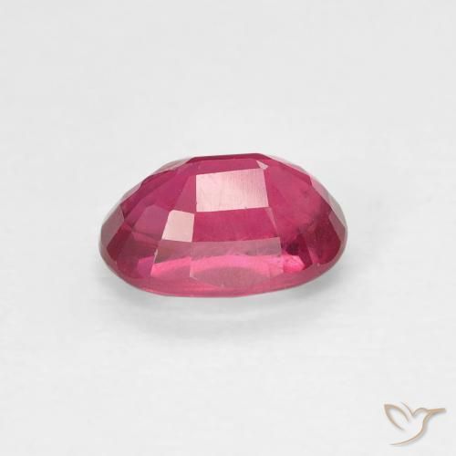 Rubí Rosado rojizo intenso natural de 1.29 ct, Ovalada, VS