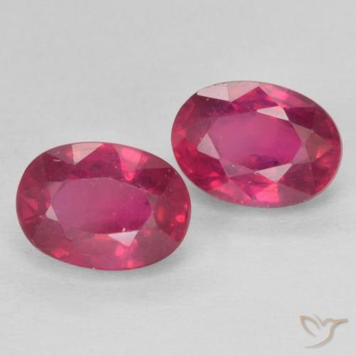Gemas de Rubí Rojo claro natural de 2.77 ct, Ovalada, VS