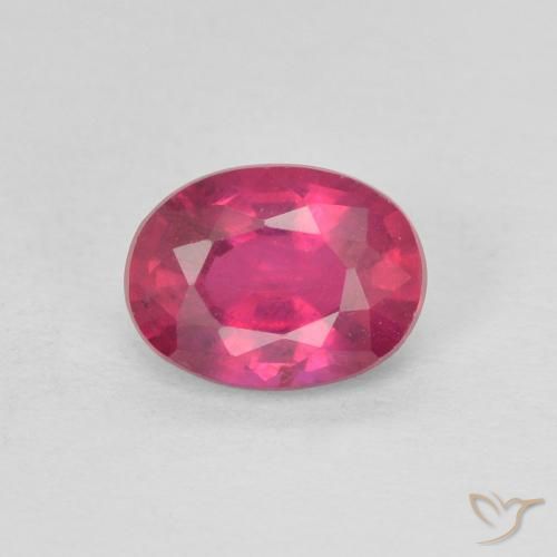 1.14ct Natural Rojo claro Rubí, Ovalada, VS