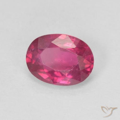 Rubí Rojo claro natural de 1.09 ct, Ovalada, VS